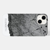 Boom Ring Afdrukken Zwart-witte Natuur Hout Snijna Case-Mate iPhone Case (Achterkant (horizontaal))