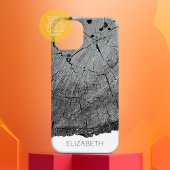 Boom Ring Afdrukken Zwart-witte Natuur Hout Snijna Case-Mate iPhone Case