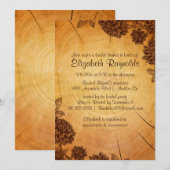  Boom Ring Bridal Shower-uitnodigingen Kaart (Voorkant / Achterkant)