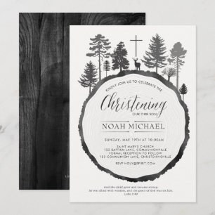 Boom Ring met Uitnodiging Der Christening