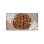 Boom Ringen Rustiek Land Bruiloft Lip Balm Label (Voorkant)