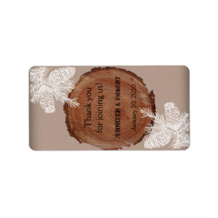 Boom Ringen Rustiek Land Bruiloft Lip Balm Label