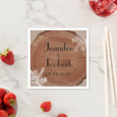 Boom ringen rustieke land bruiloft servet (Insitu)