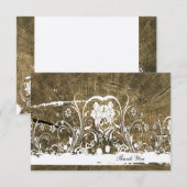 Boom Rings Shabby Lace bedankt je notities (Voorkant / Achterkant)