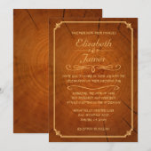Boom Rings Wedding Invitations Kaart (Voorkant / Achterkant)