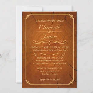 Boom Rings Wedding Invitations Kaart
