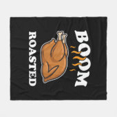 Boom Roasted Happy Thanksgiving Funny Turkey Gift Fleece Deken (Voorkant (Horizontaal))