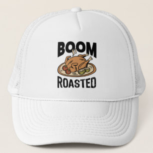 Boom Roasted Thanksgiving Turkije Gift Trucker Pet
