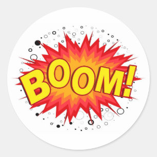 Boom! Ronde Sticker
