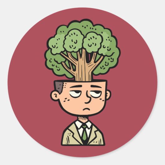 Boom Ronde Sticker (Voorkant)