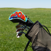 Boom Rood en Geel Comic Book Action Bubble Golfheadcover (Insitu)