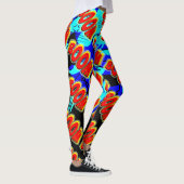 Boom Rood en Geel Comic Book Action Bubble Leggings (Rechts)