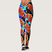 Boom Rood en Geel Comic Book Action Bubble Leggings (Achterkant)