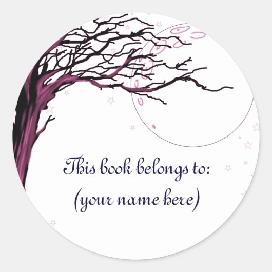 Boom, rood ronde sticker (Voorkant)