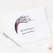 Boom, rood ronde sticker (Envelop)