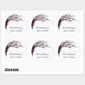 Boom, rood ronde sticker (Vel)