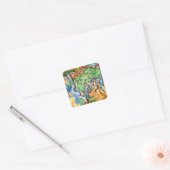 Boom Roots (1890) botanical art Van Gogh scrapbook Vierkante Sticker (Envelop)