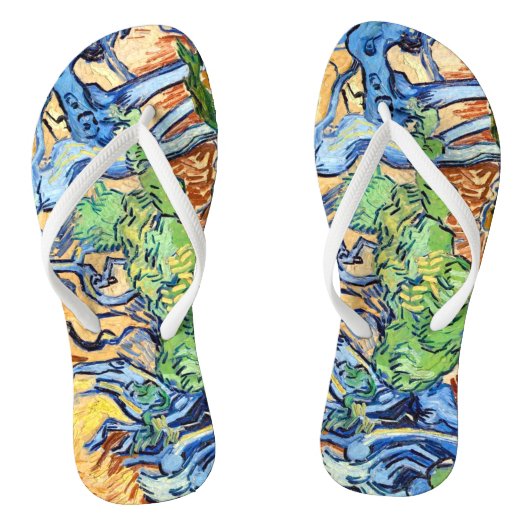 Boom Roots (1890) Van Gogh botanical art unisex Teenslippers (Voetbed)