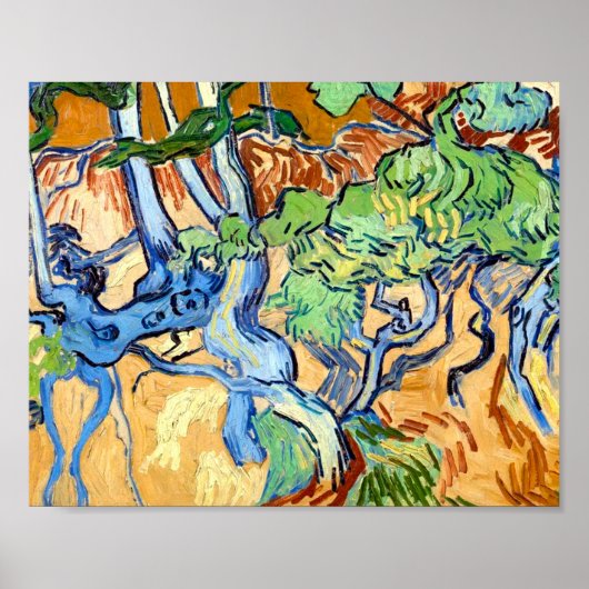 Boom Roots (1890) Vincent Van Gogh botanical Art Poster (Voorkant)