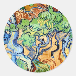 Boom Roots (1890) Vincent Van Gogh botanical Art Ronde Sticker