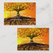 Boom Roots Oranje en geel Visitekaartje (Voorkant / Achterkant)