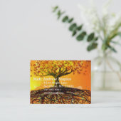 Boom Roots Oranje en geel Visitekaartje (Staand voorkant)