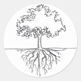 Boom Roots Ronde Sticker