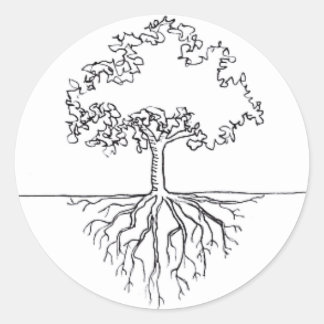 Boom Roots Ronde Sticker
