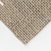  Boom Rustic Burlap Familienaam Vastgesteld Fleece Deken (Hoek)
