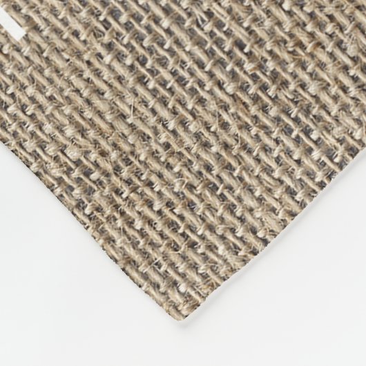  Boom Rustic Burlap Familienaam Vastgesteld Fleece Deken (Hoek)