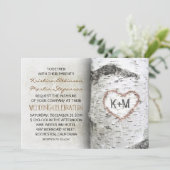 Boom Rustic Wedding Invitations Kaart (Staand voorkant)