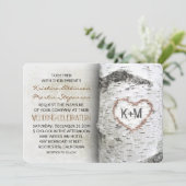 Boom Rustic Wedding Invitations Kaart (Staand voorkant)