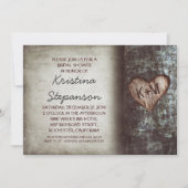 Boom rustieke bruids douche uitnodigingen (Voorkant)