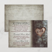 Boom rustieke bruiloft accommodaties kaarten (Voorkant / Achterkant)