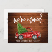 Boom Rustisch adres van penseel-script rode vracht Briefkaart (Voorkant / Achterkant)