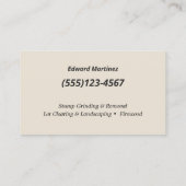 Boom-service en circulaire zagen verwijderen visitekaartje (Achterkant)