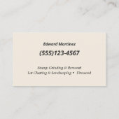 Boom-service en circulaire zagen verwijderen visitekaartje (Achterkant)