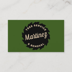 Boom-service en circulaire zagen verwijderen visitekaartje