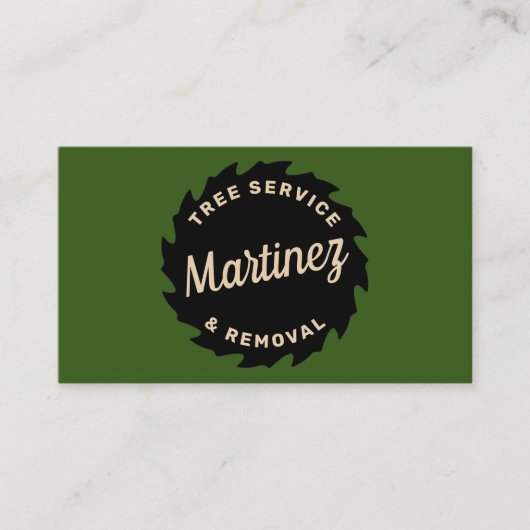 Boom-service en circulaire zagen verwijderen visitekaartje (Voorkant)