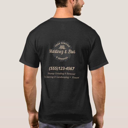 Boom service en verwijdering | Stompslijpsel T-shirt (Achterkant)