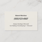 Boom service en verwijdering | Stompslijpsel Visitekaartje (Achterkant)