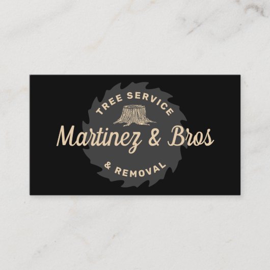 Boom service en verwijdering | Stompslijpsel Visitekaartje (Voorkant)