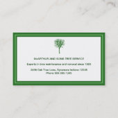 Boom Services Nursery Center Landscaping Visitekaartje (Achterkant)