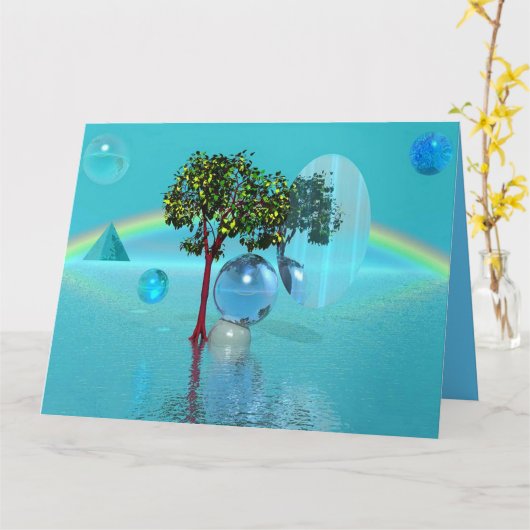 Boom Sfeer Kaart (Gele Bloem)