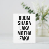 Boom Shaka Laka Funny Quote Briefkaart (Staand voorkant)