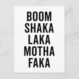 Boom Shaka Laka Funny Quote Briefkaart
