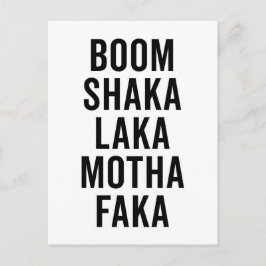 Boom Shaka Laka Funny Quote Briefkaart