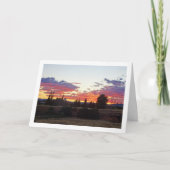 Boom Silhouet Avond Zonsondergang Kaart (Voorkant)