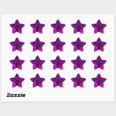 Boom Silhouet en Vlinders Abstracte Kunst Ster Sticker (Vel)
