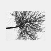 Boom Silhouet Fleece Deken (Voorkant (Horizontaal))